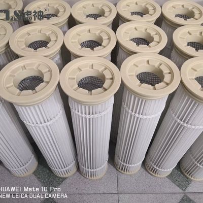 Βιομηχανικό φυσίγγιο φίλτρου σκόνης HEPA Cyclone 3 Lugs Συλλέκτης φλάντζας για ανεμογεννήτρια